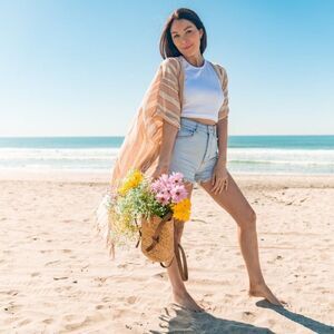 Rays For Days Women's Striped Cococabana Coverup  One Size NWT